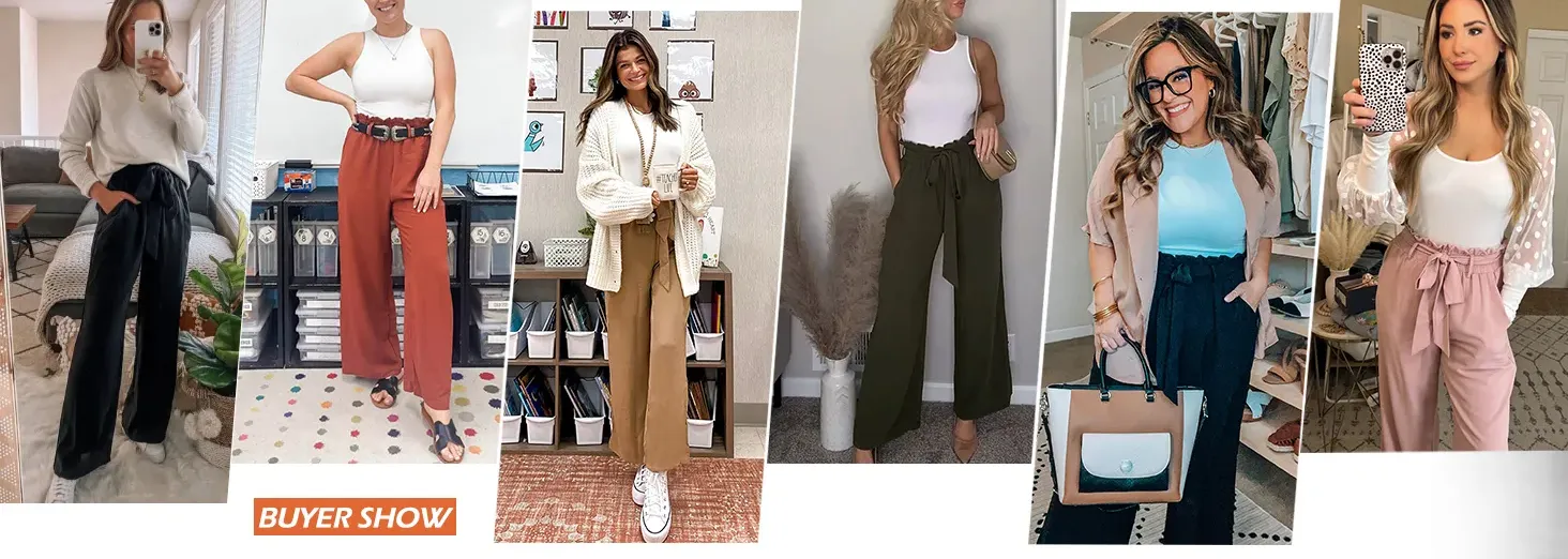 Blogger show solid color pants