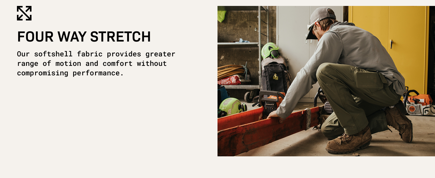 4 way stretch work pants for men