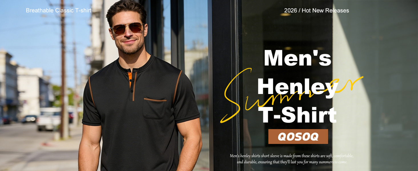 Men&amp;#39;s Henley Shirt Short Sleeve T-Shirt Casual Pullover Summer Lightweight Tee Shirts with Button