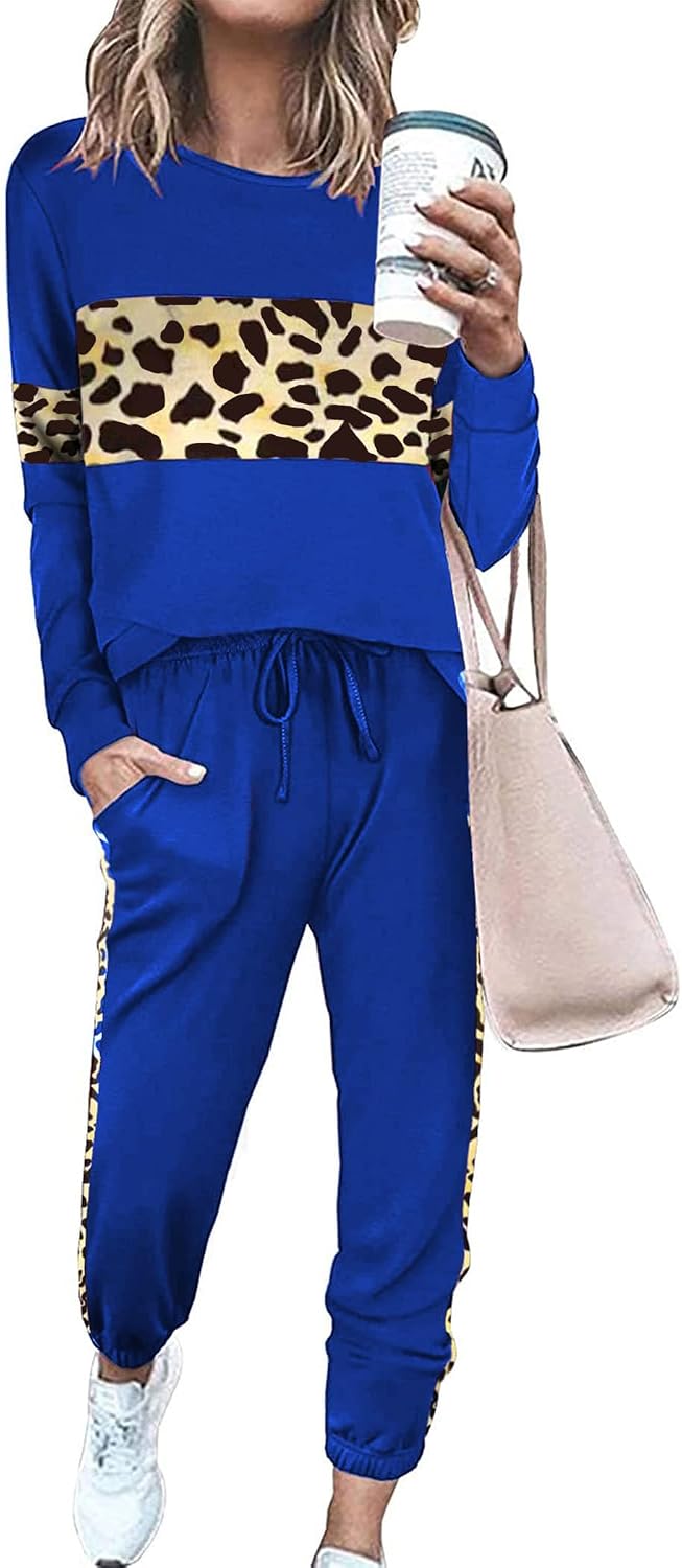 Womens 2 Piece Sets 2026 Long Sleeve Tops High Waisted Sweatpants Lounge Set Fall Fashion Travel Outfits