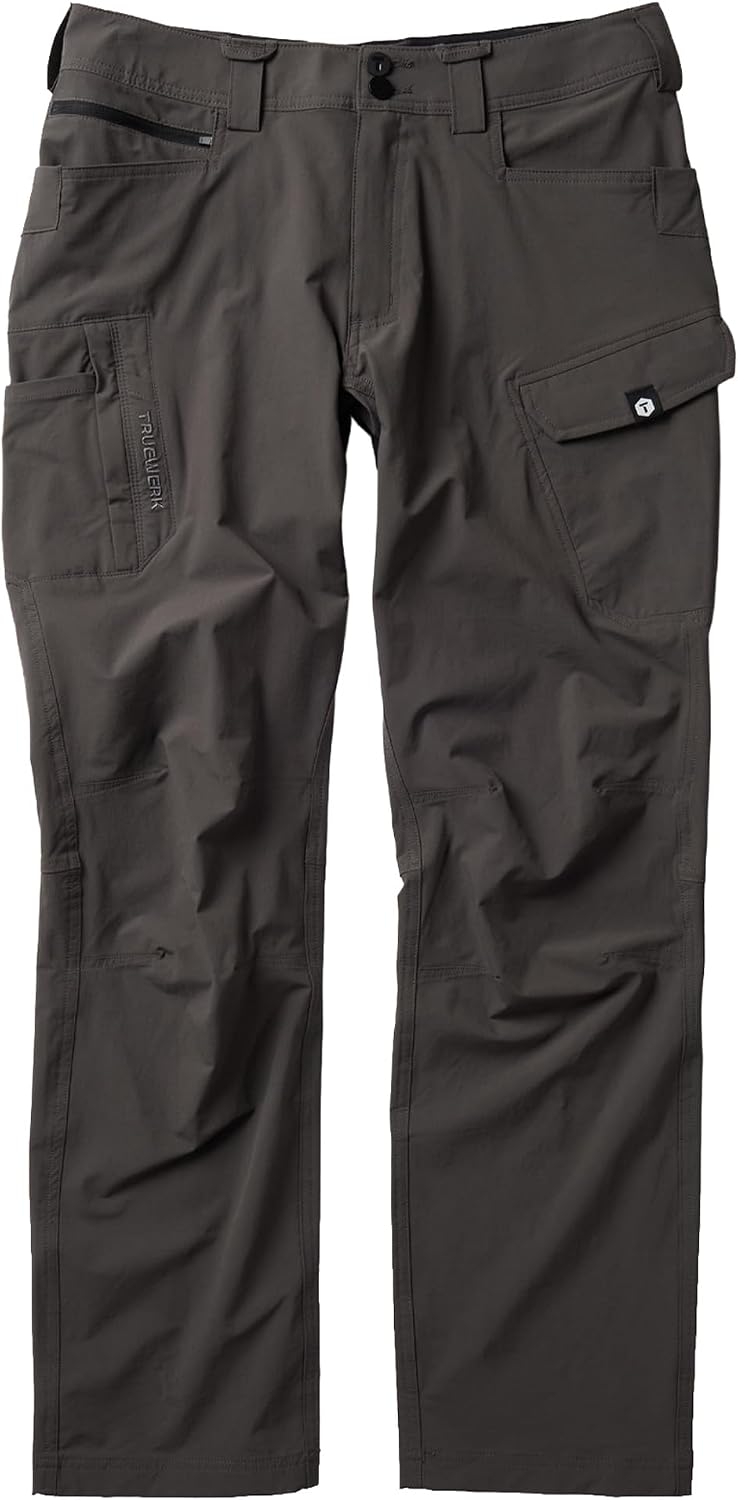 Men's Lightweight Work Pants - T1 WerkPant, Moisture Wicking, Quick-Dry, 4-Way Stretch Cargo, 8 Pockets