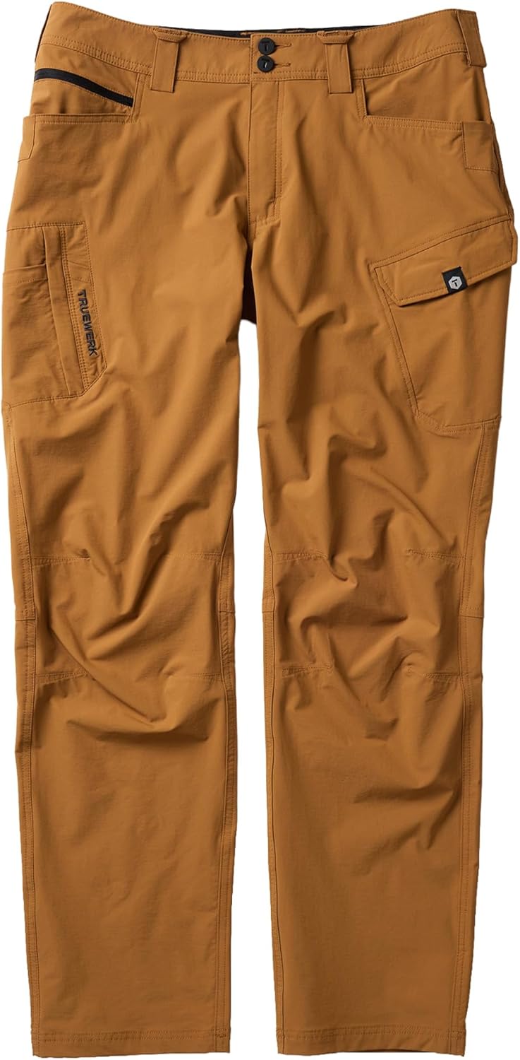Men's Lightweight Work Pants - T1 WerkPant, Moisture Wicking, Quick-Dry, 4-Way Stretch Cargo, 8 Pockets