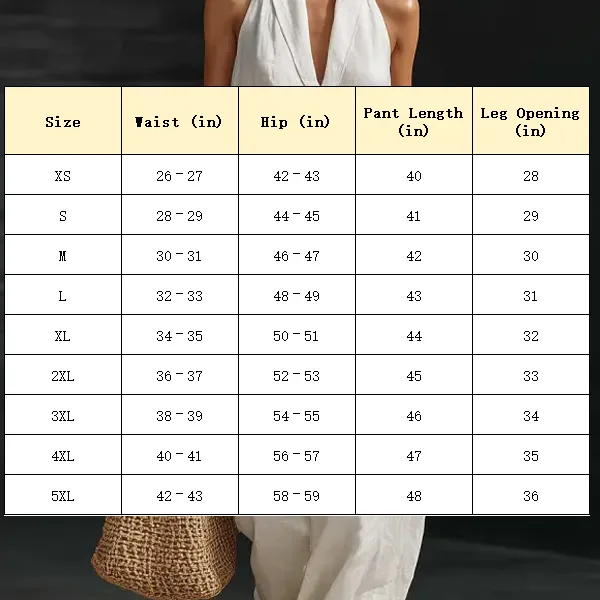 Women's halterneck linen two-piece set