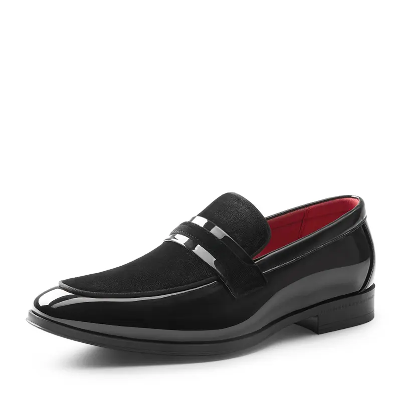 Bruno Marc Formal Men's Patent Loafers - Elegant Tuxedo Shoes