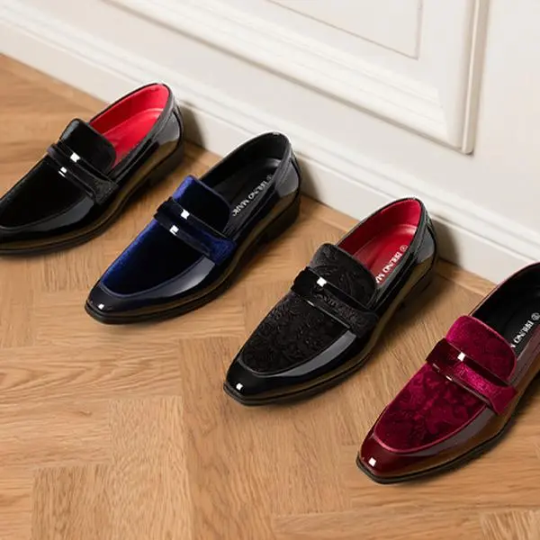 Bruno Marc Formal Men's Patent Loafers - Elegant Tuxedo Shoes