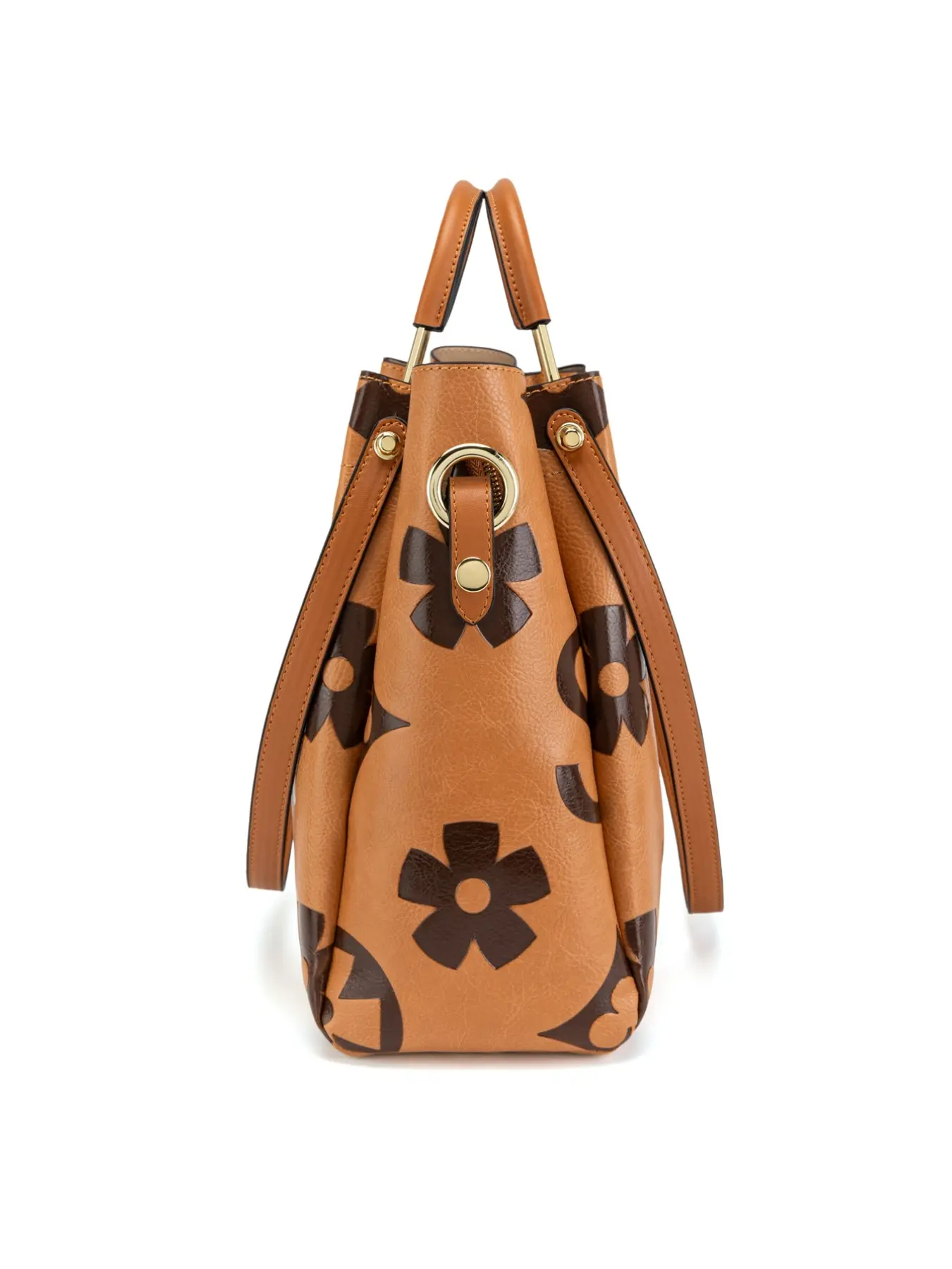 Floral Embossed Handbag Set for Women - Large & Crossbody