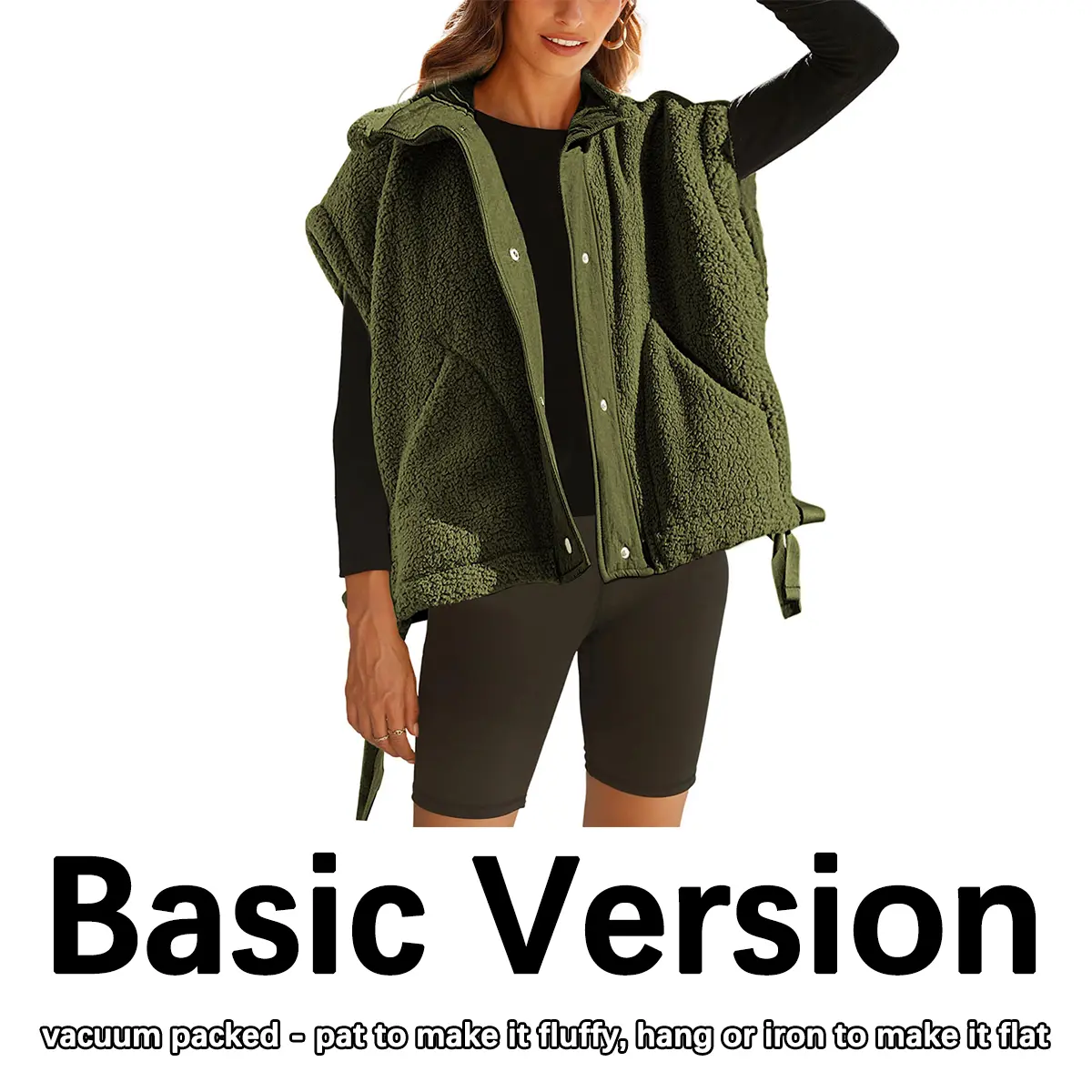 Tanming Women's Fleece Vest - Cozy Button Down Jacket