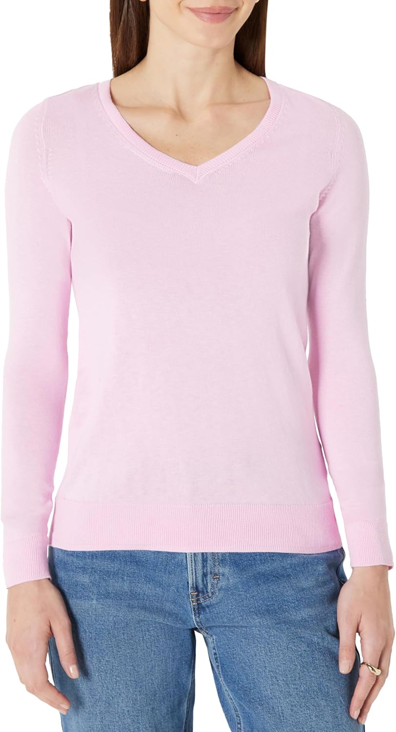 Women's Lightweight Long-Sleeve V-Neck Sweater