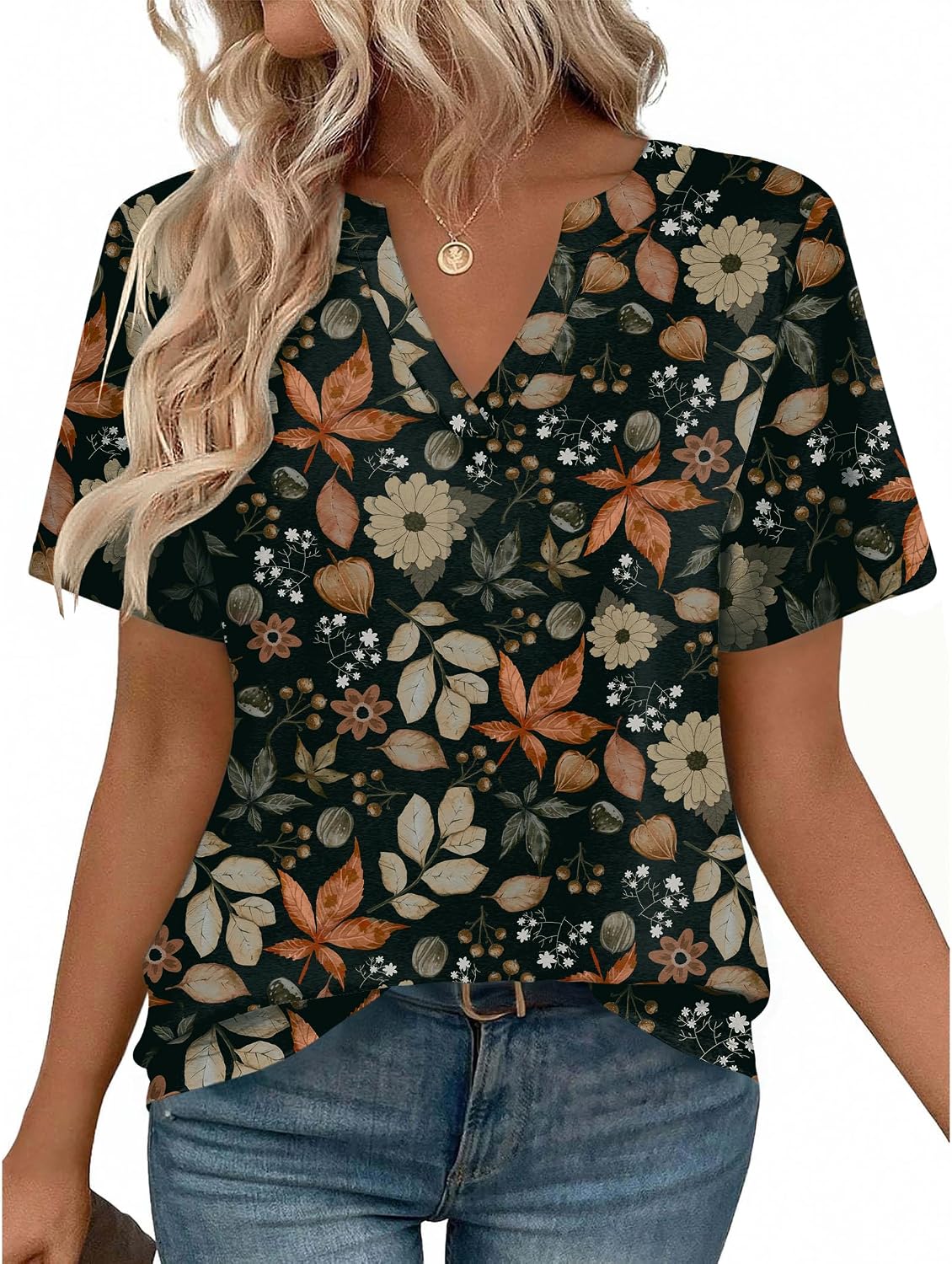 Womens Tops Short Sleeve V Neck Tee Shirts Cute Dressy Casual Clothing Business Work Blouse