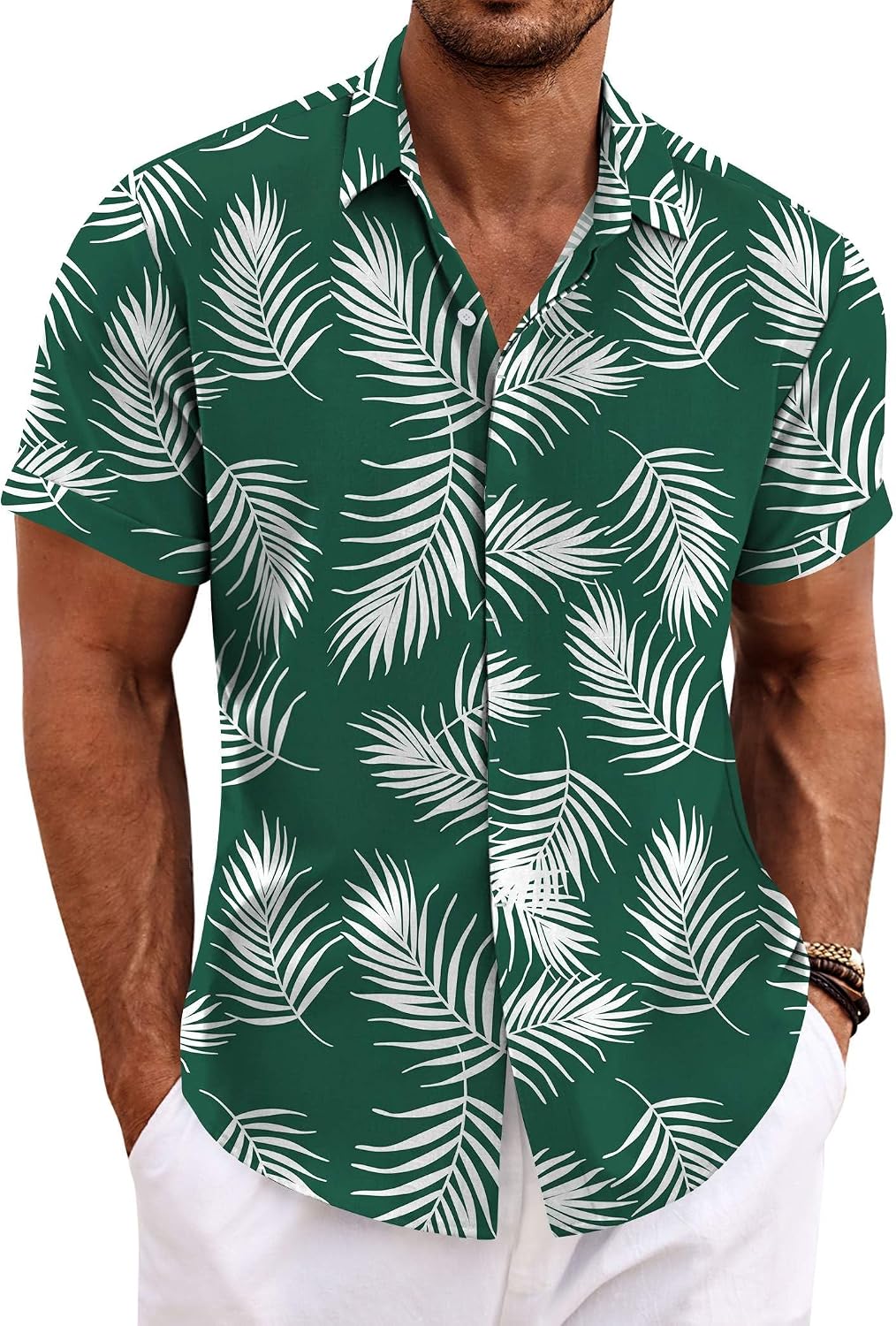 Men's Linen Shirts Short Sleeve Casual Shirts Button Down Shirt for Men Beach Summer Wedding Shirt