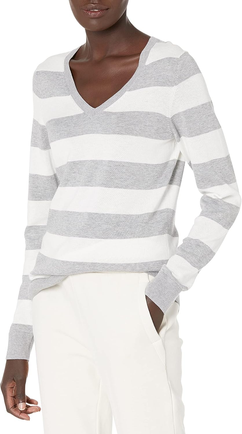 Women's Lightweight Long-Sleeve V-Neck Sweater