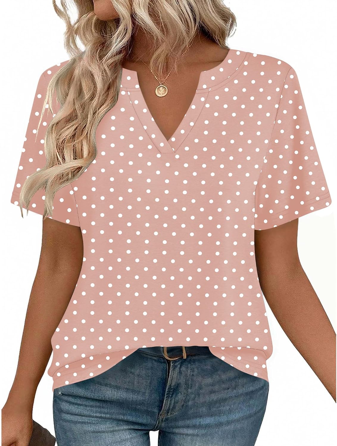 Womens Tops Short Sleeve V Neck Tee Shirts Cute Dressy Casual Clothing Business Work Blouse