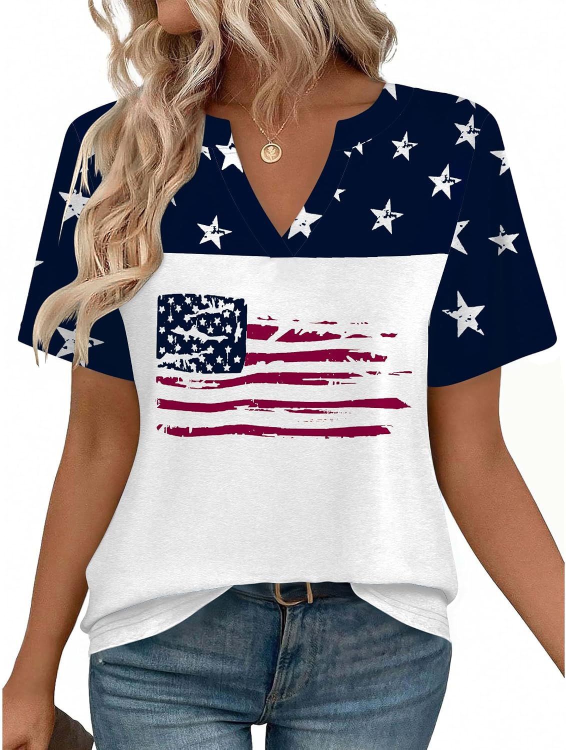 Womens Tops Short Sleeve V Neck Tee Shirts Cute Dressy Casual Clothing Business Work Blouse