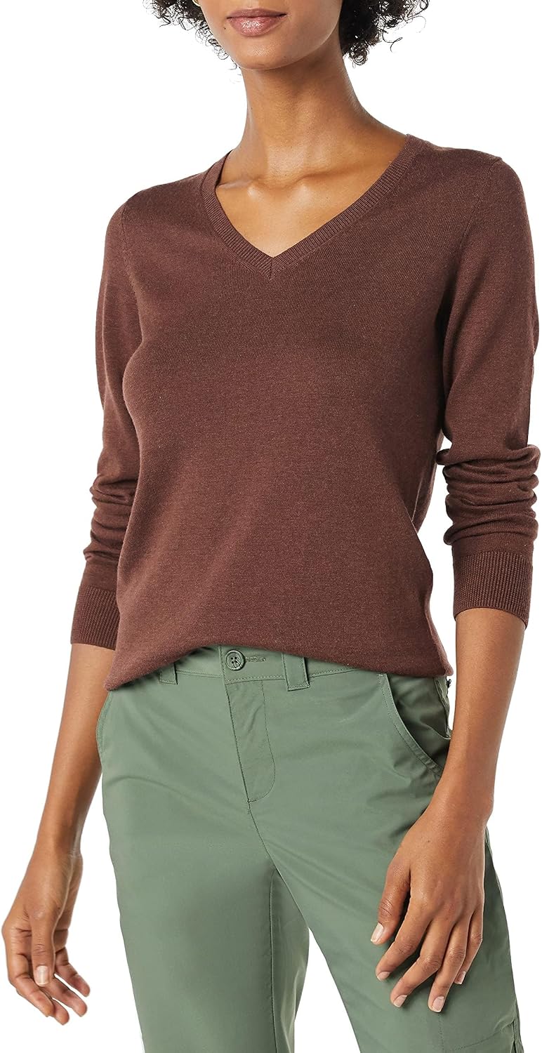 Women's Lightweight Long-Sleeve V-Neck Sweater
