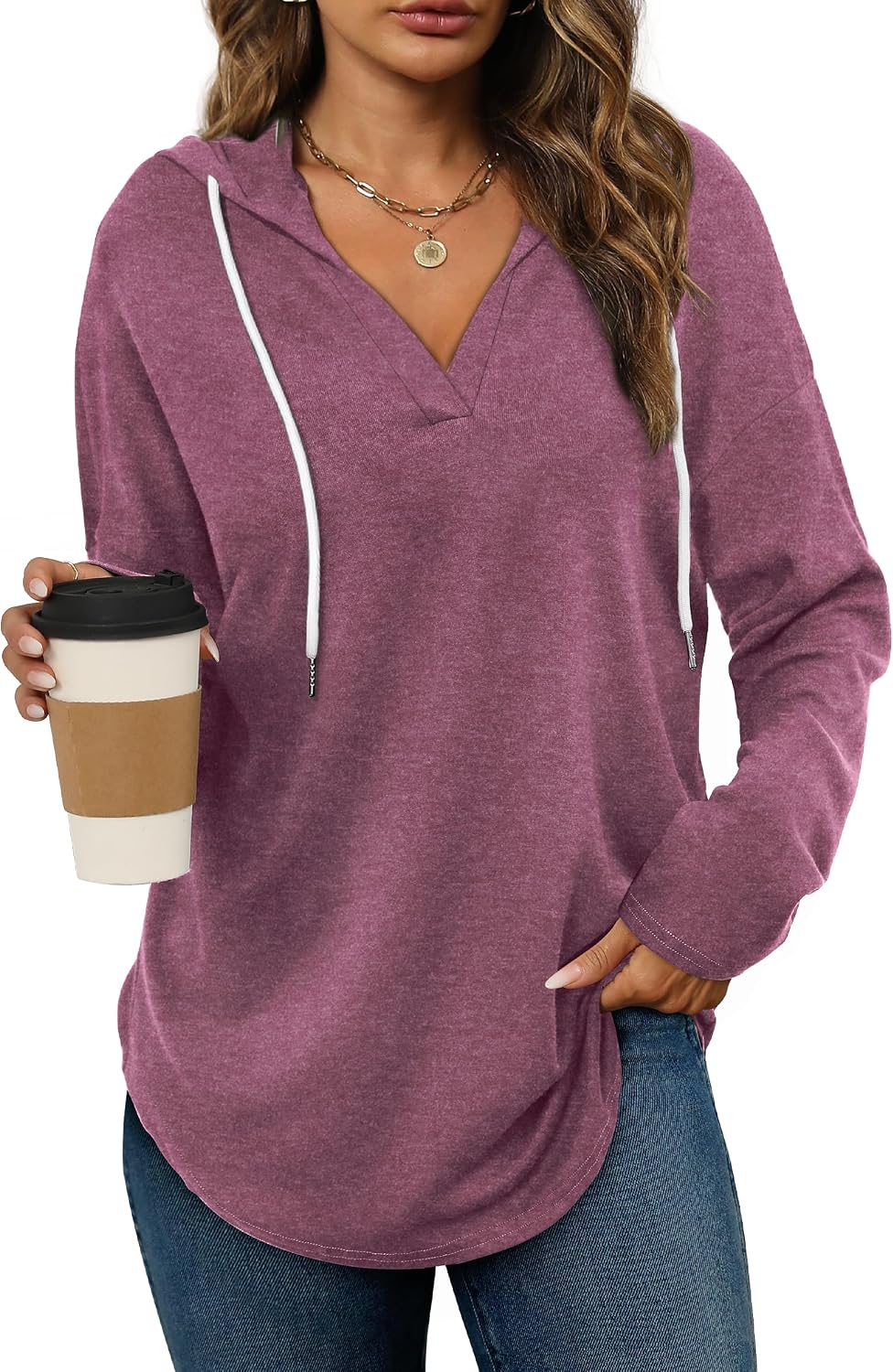 Womens Fashion Tops Hoodies for Women Pullover Oversized Sweatshirts Long SLeeve Shirts Loose Fit