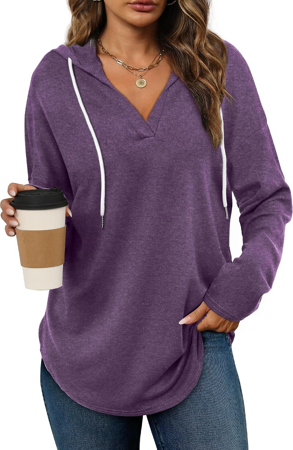 Womens Fashion Tops Hoodies for Women Pullover Oversized Sweatshirts Long SLeeve Shirts Loose Fit