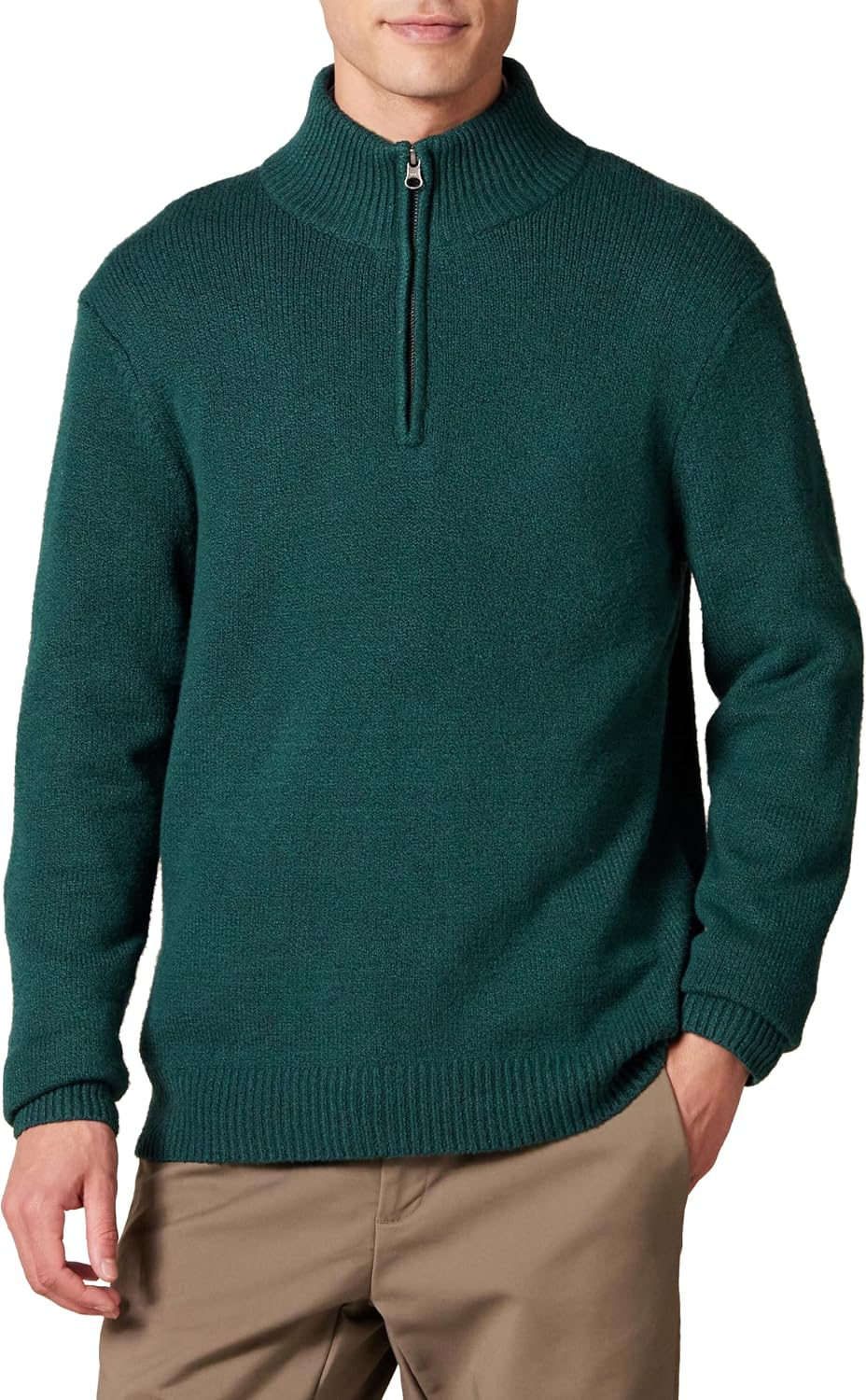 Men's Long-Sleeve Soft Touch Quarter-Zip Sweater