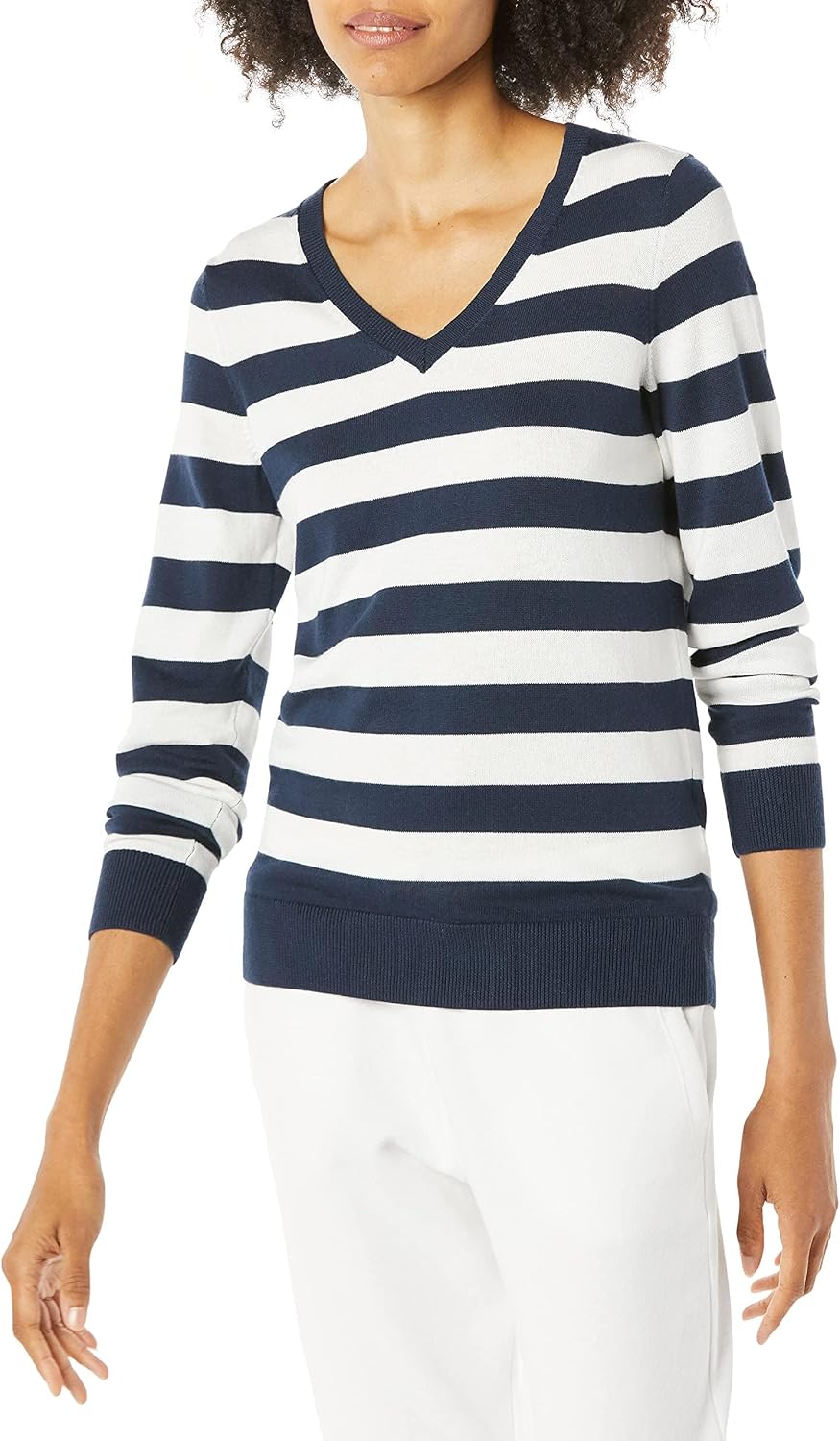 Women's Lightweight Long-Sleeve V-Neck Sweater
