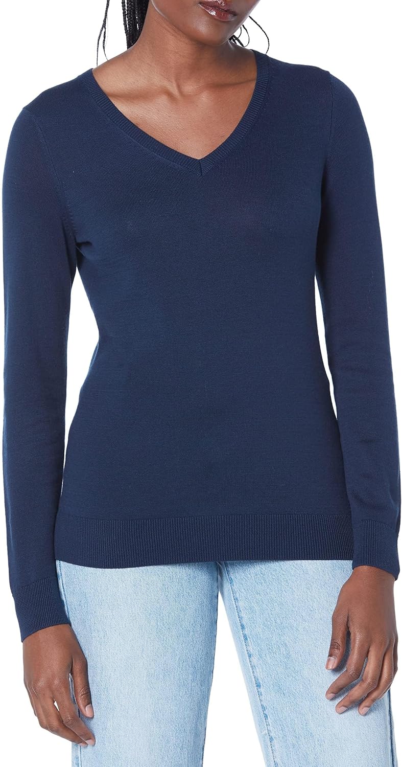 Women's Lightweight Long-Sleeve V-Neck Sweater