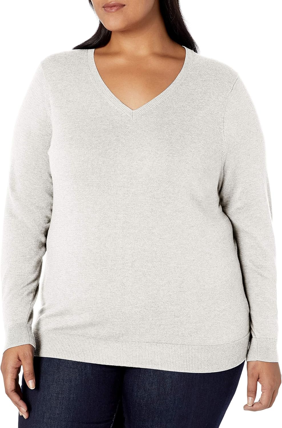 Women's Lightweight Long-Sleeve V-Neck Sweater