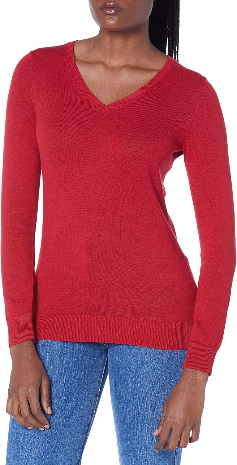 Women's Lightweight Long-Sleeve V-Neck Sweater