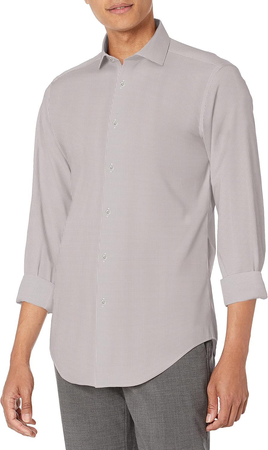 Calvin Klein Mens Dress Shirts Non Iron Stretch Regular Fit Check