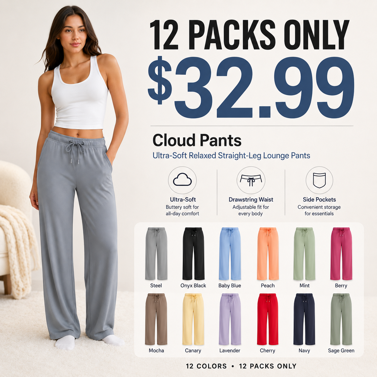 Comfrt Cloud Pants - Ultimate Comfort Loungewear