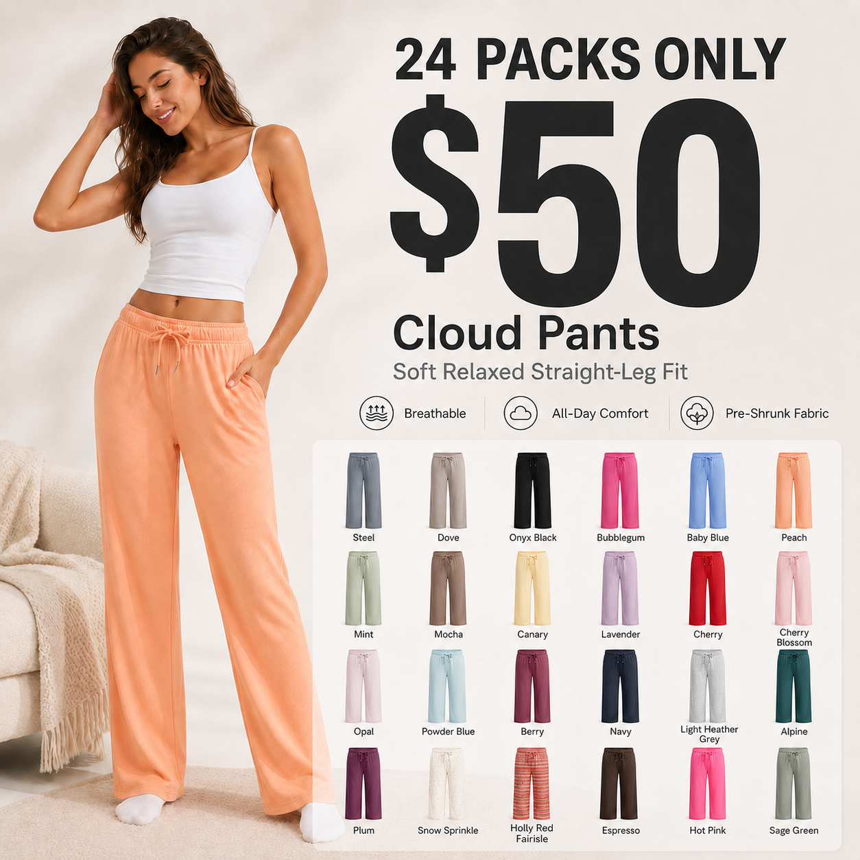 Comfrt Cloud Pants - Ultimate Comfort Loungewear