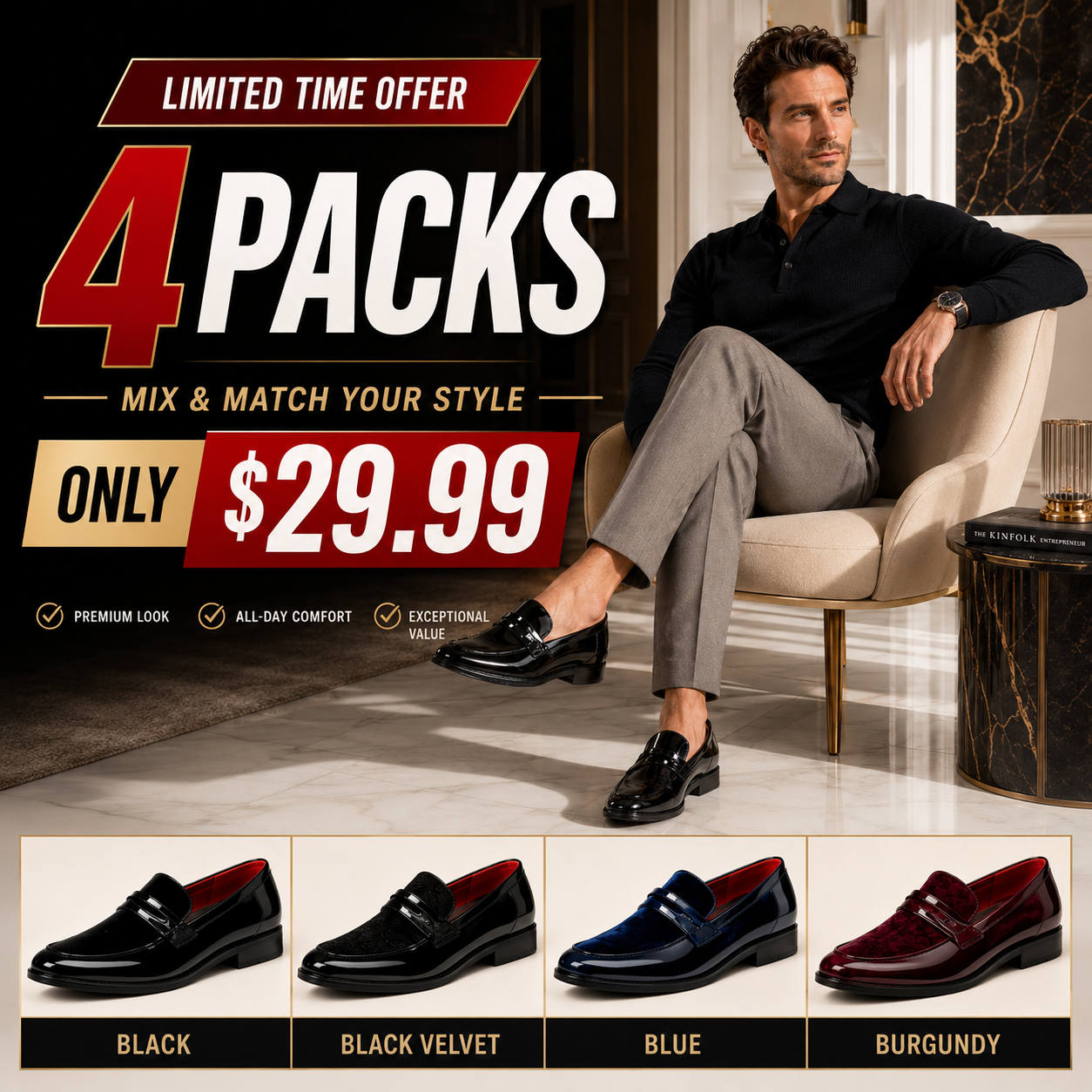 Bruno Marc Formal Men's Patent Loafers - Elegant Tuxedo Shoes