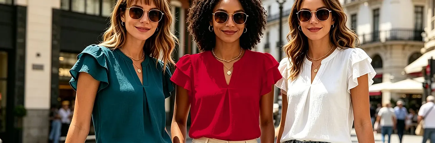 casual tops for women v neck summer blouses