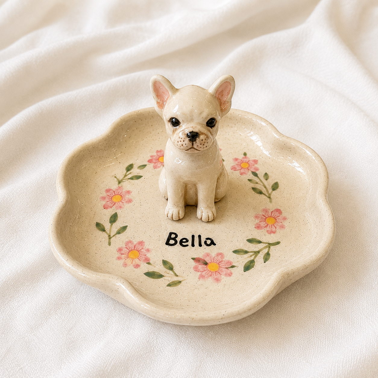 [Copy]Personalized Ceramic Pet Jewelry Tray with Sculpted Figurine