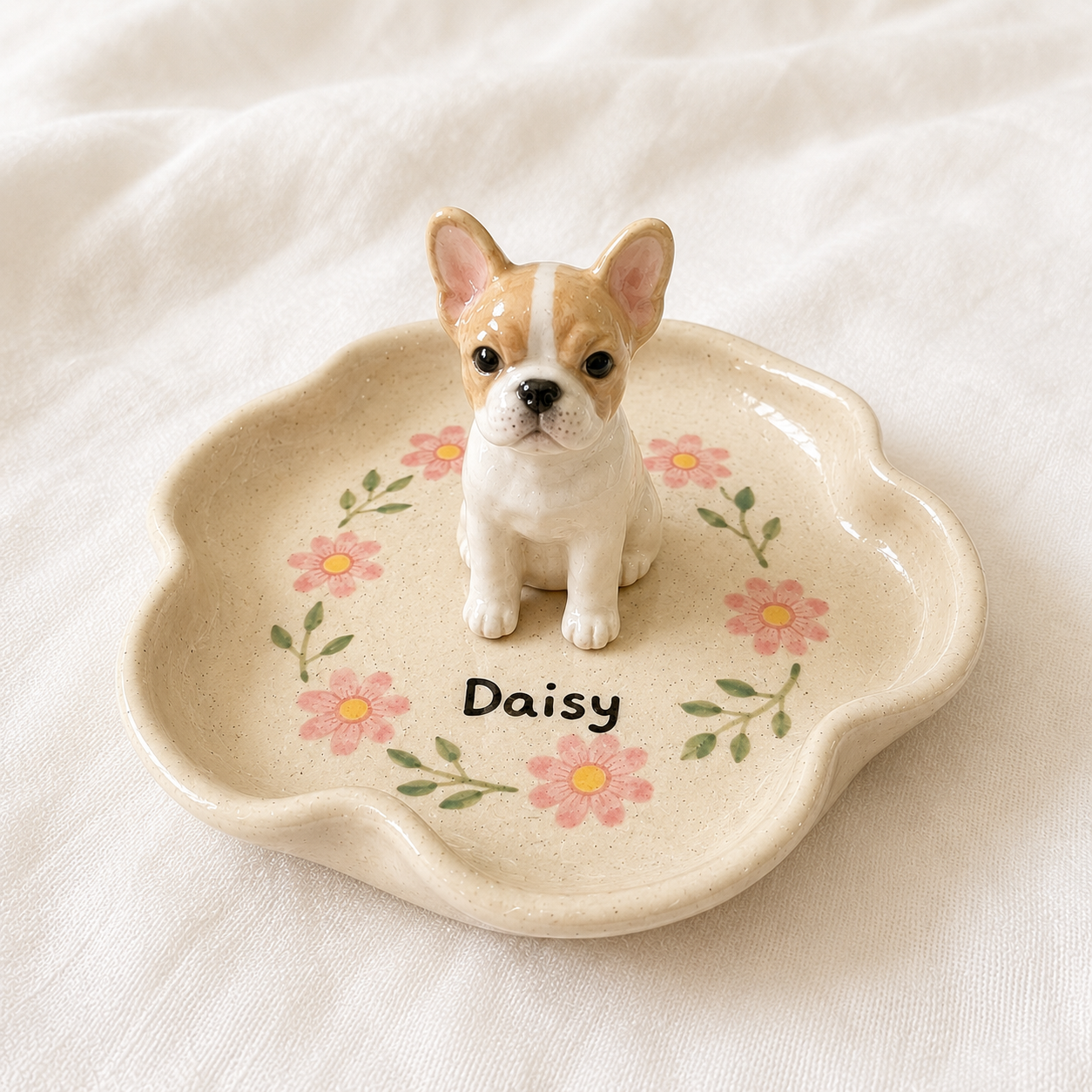 [Copy]Personalized Ceramic Pet Jewelry Tray with Sculpted Figurine