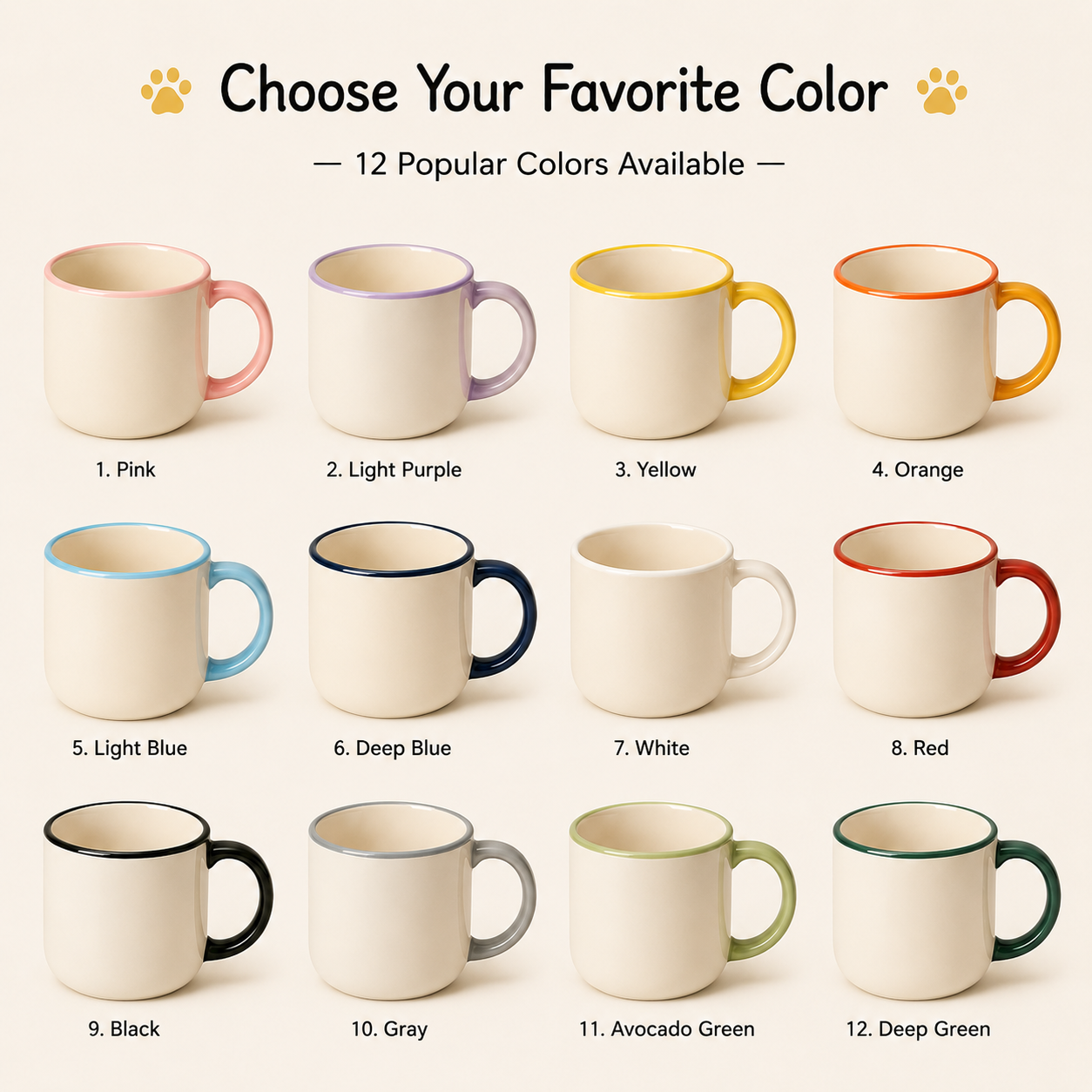 Personalized Pet Coffee Mug with Hidden Animal Figurine Inside