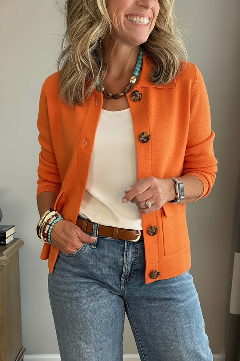 🔥 Last 3 in stock!Casual Lapel Pocket Solid Color Jacket