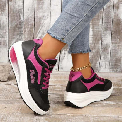 Round Toe Platform Athletic Shoes – Sporty