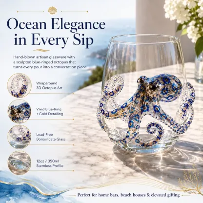 🔥 A favorite praised by friends — 🌊 3D Handcrafted Glassware Series Featuring Marine Animals