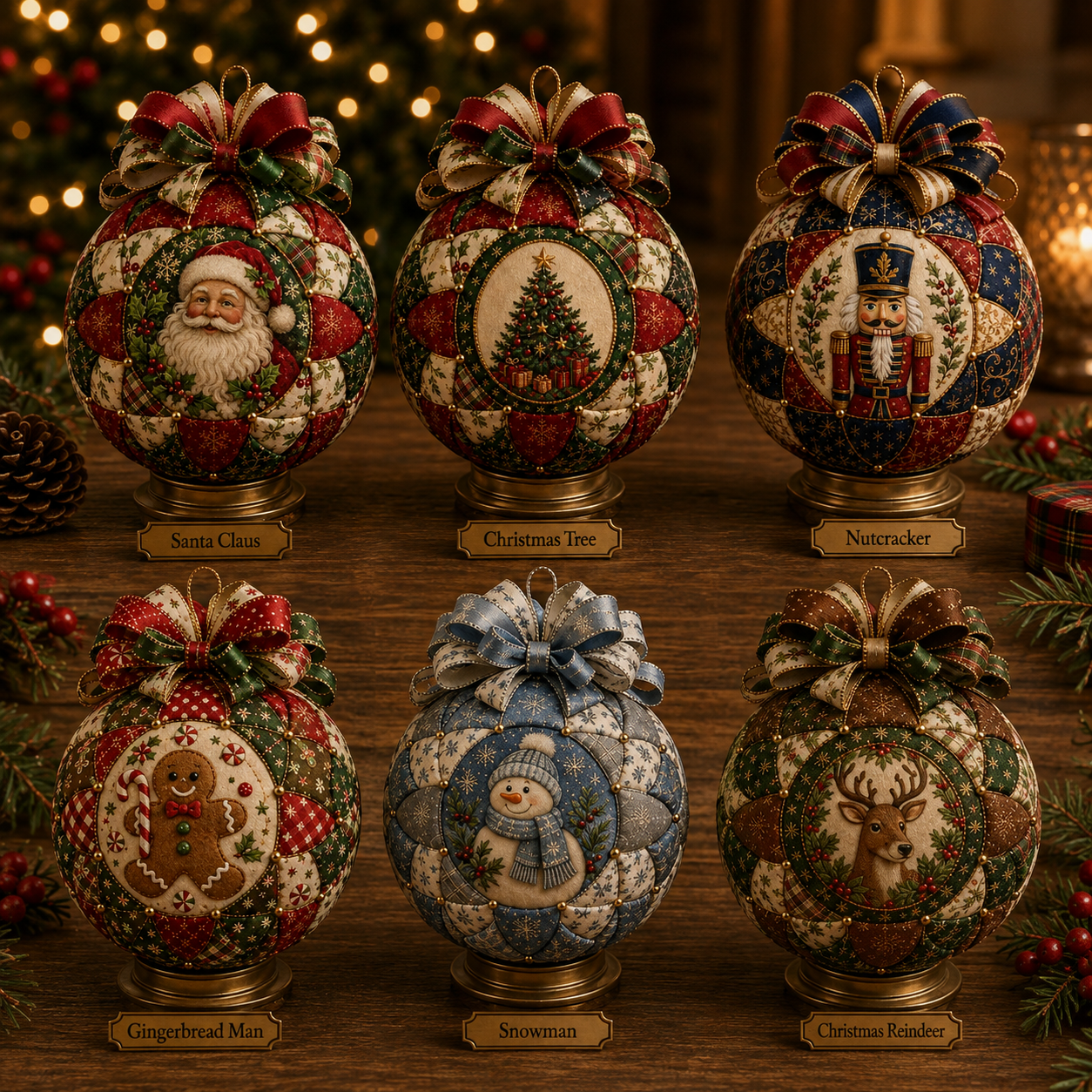 🎄 Christmas Classics Patchwork Ornament DIY Kit