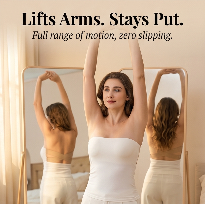 Strapless Bra with Crossover Back