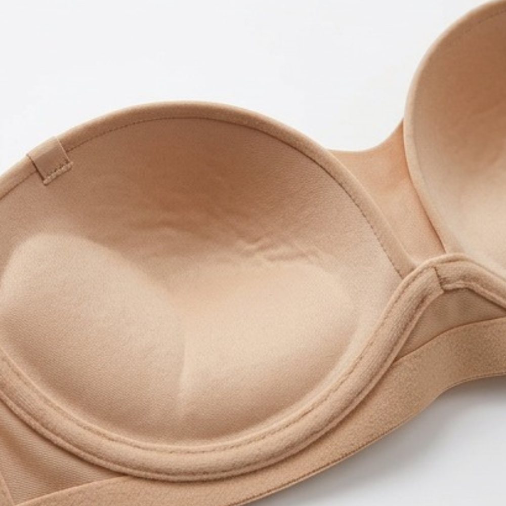 Strapless Bra with Crossover Back