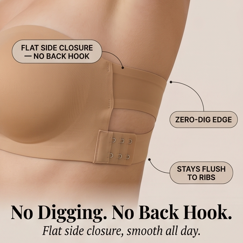 Strapless Bra with Crossover Back