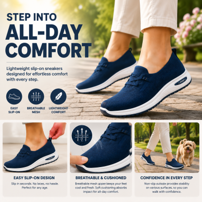 🔥Breathable Mesh Walking Shoes With Cushioning Support