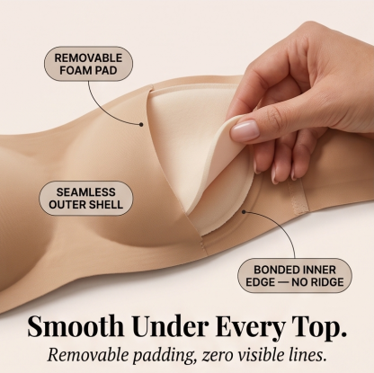 Strapless Bra with Crossover Back