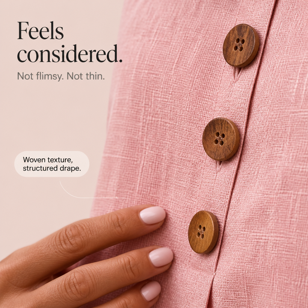 Inverted Box Pleat Button-Up Blouse