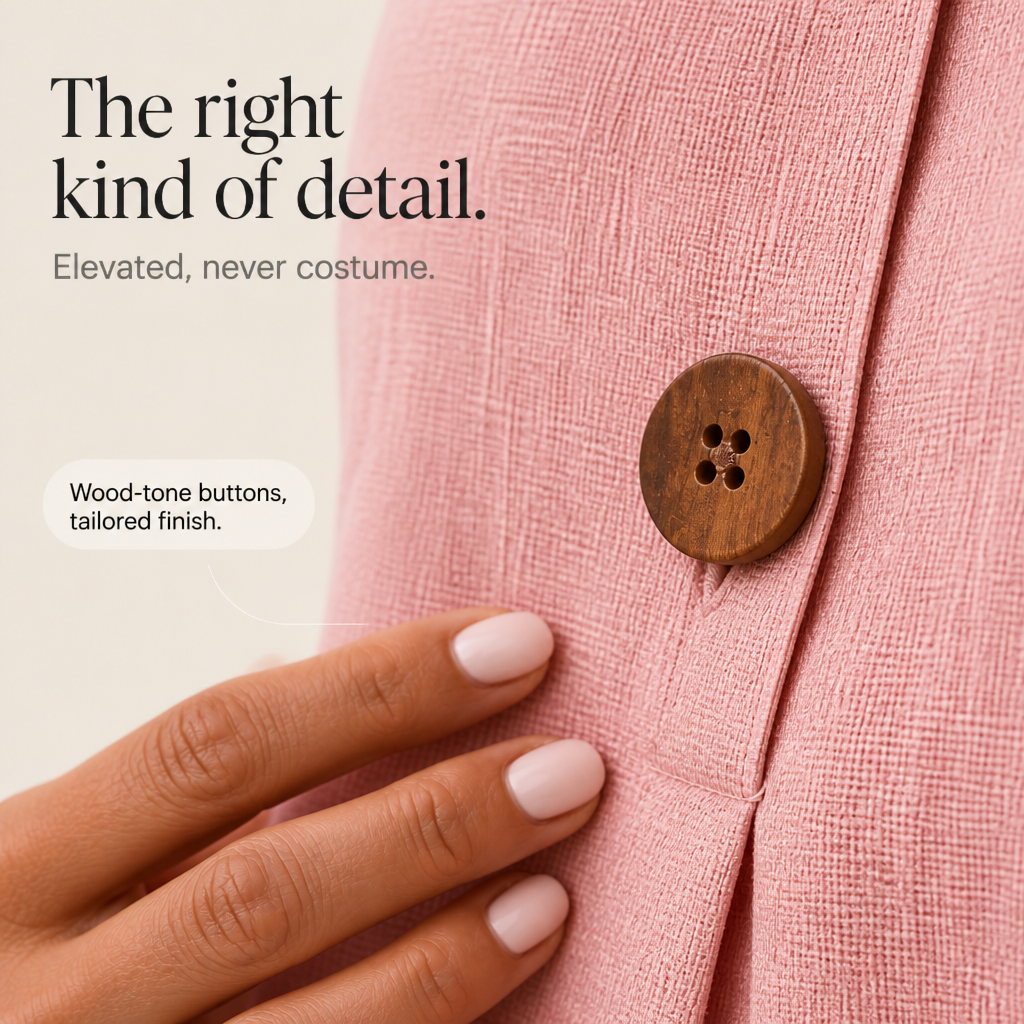 Inverted Box Pleat Button-Up Blouse