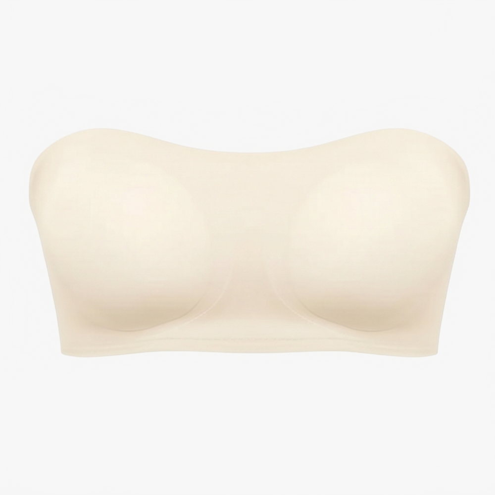 Strapless Bra with Crossover Back