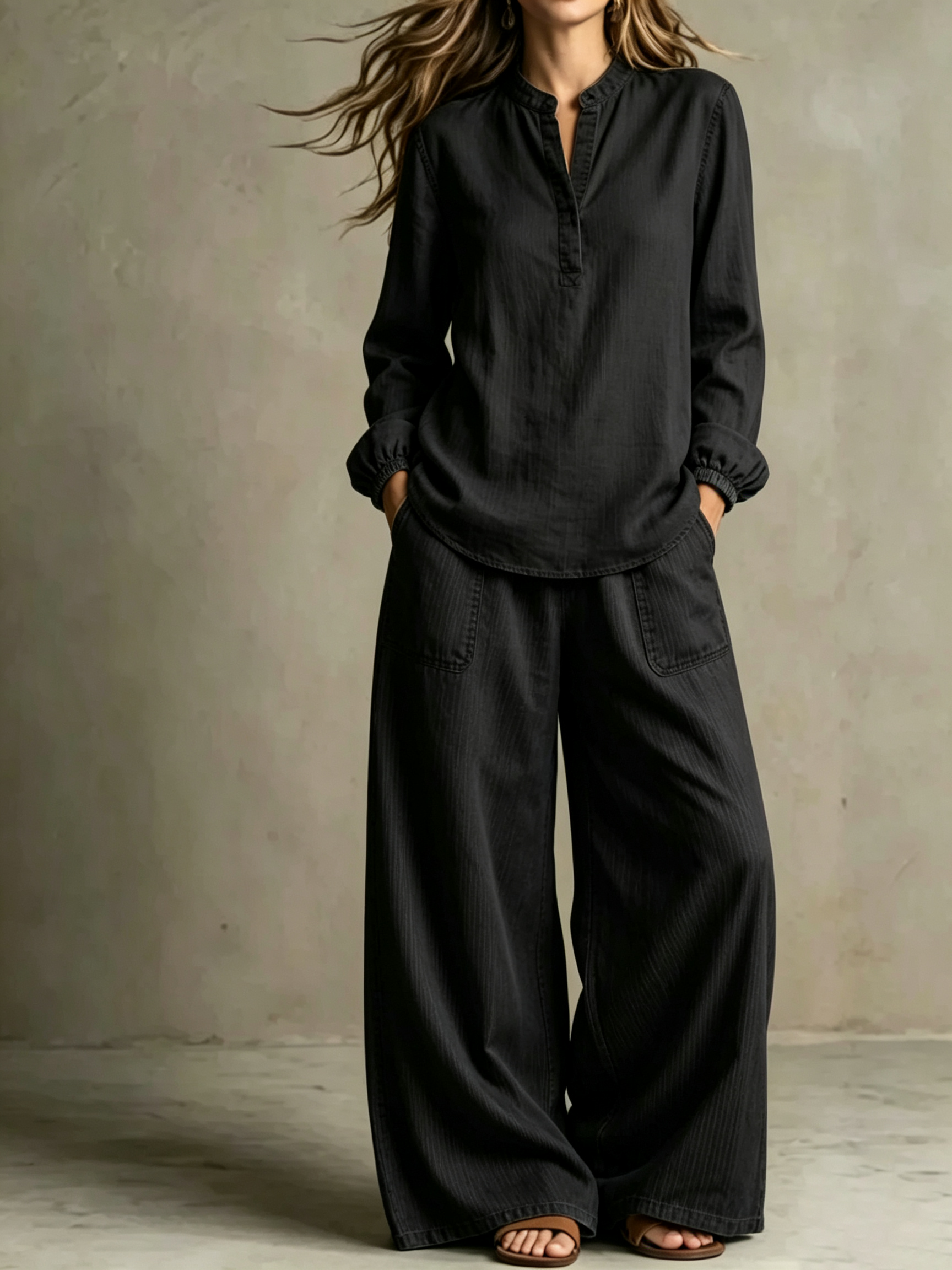 2-Piece Linen Blend Co-Ord Set