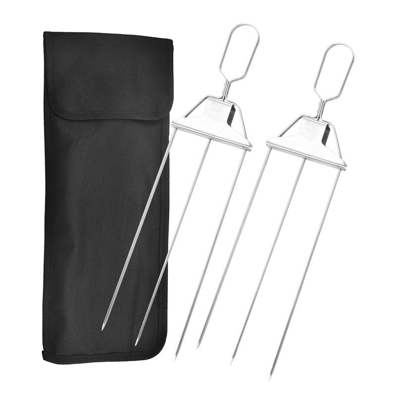 GrillSavantTM 3-Way Stainless Steel BBQ Skewers