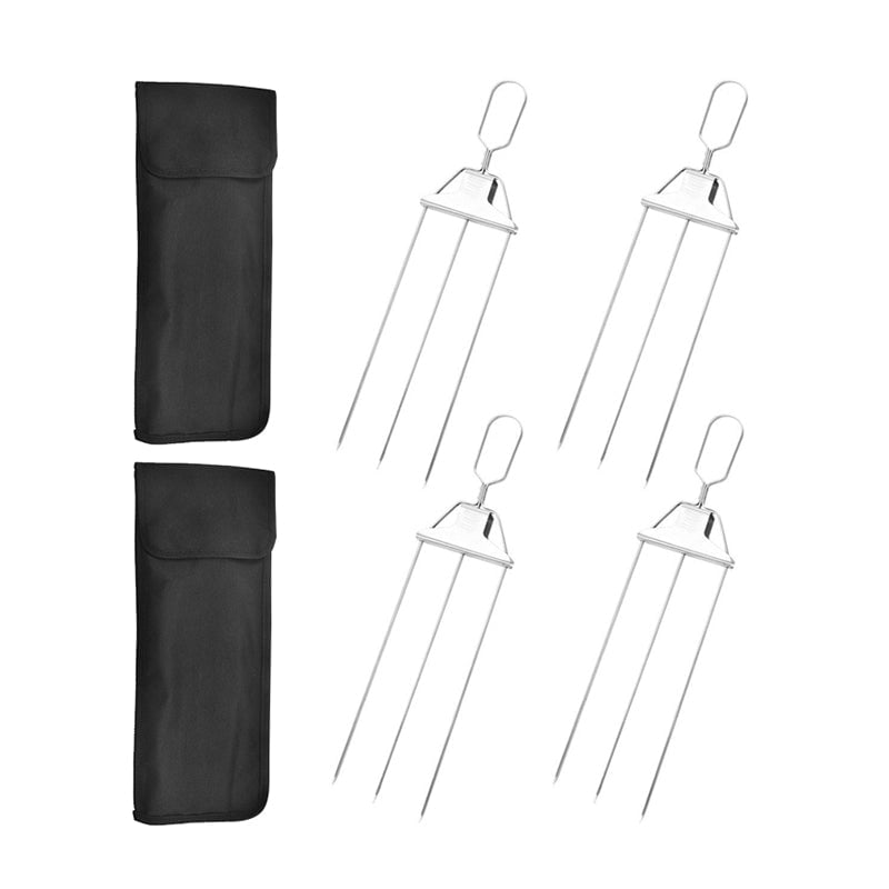 GrillSavantTM 3-Way Stainless Steel BBQ Skewers