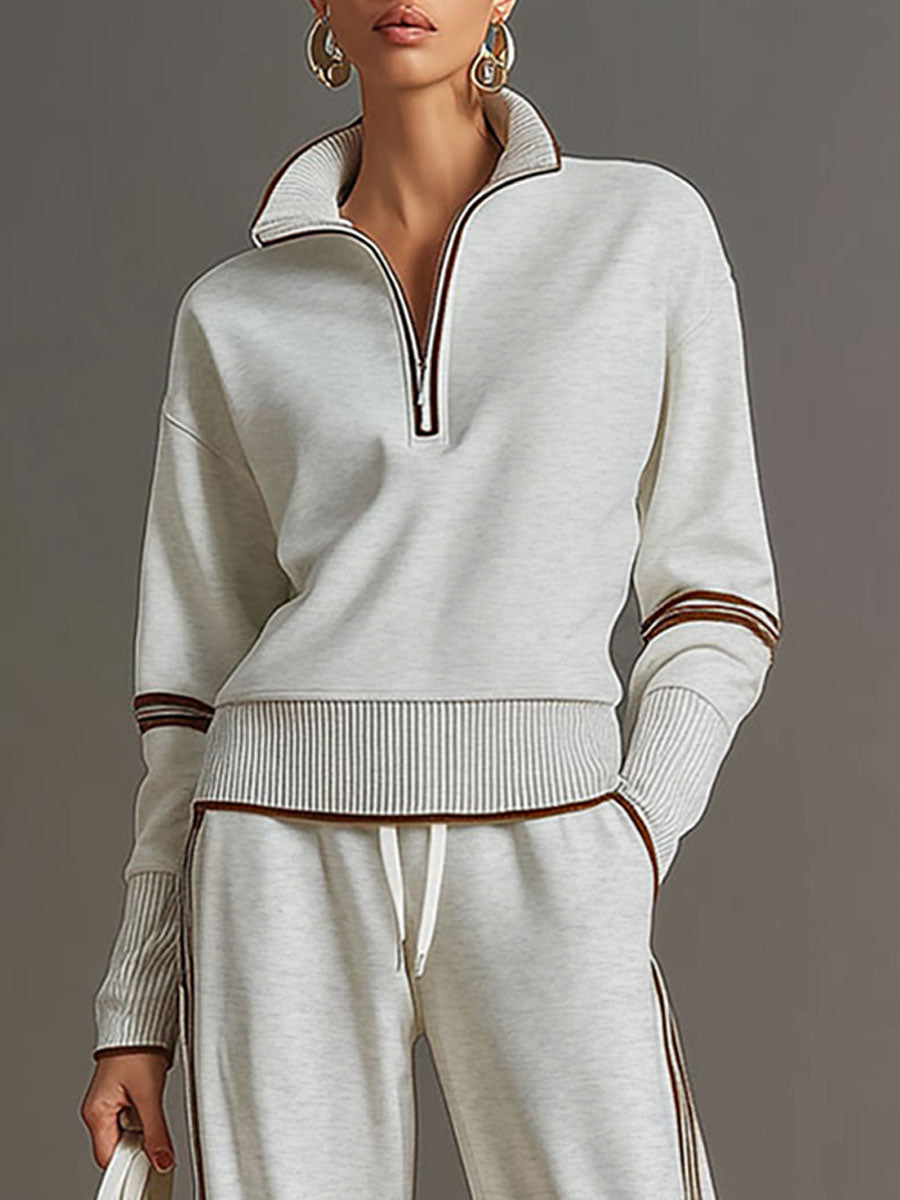 Soft-Touch Wide-Leg Two-Piece Set