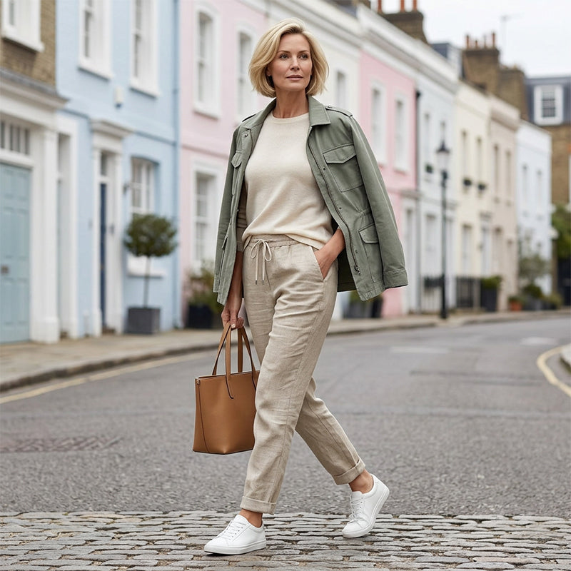 💃 Limited-Time Best Seller 🌸 Women's Elastic-Waist Cotton-Linen Casual Pants